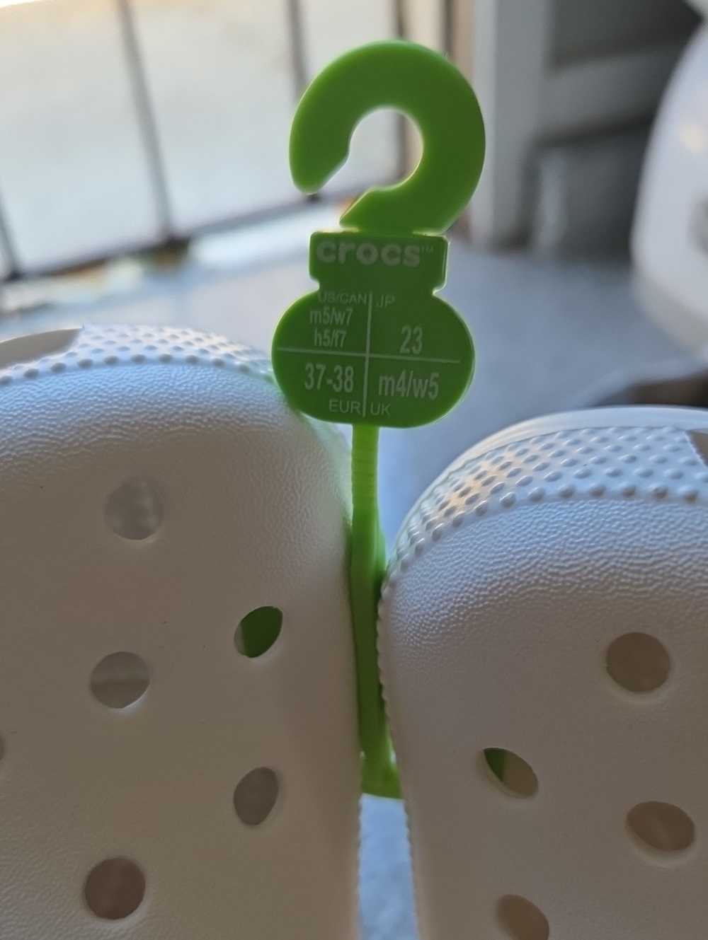 White CROCS in White - Women's 7/Men's 5 - Picture 5 of 5